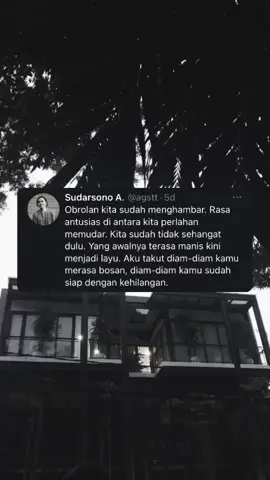 kita sudah tidak sehangat dulu :(