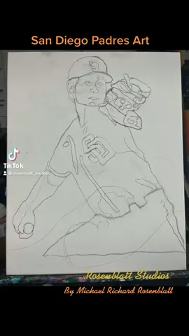 #sandiegopadresart #by #michaelrichardrosenblatt #rosenblattstudios #sandiegopadres #mlbart #friarfaithful #slamdiego #baseballart #baseball #MLB