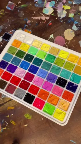 abrindo uma guache de 56 coressss! tava mega animada pra ela chegar🌞💌 #unboxing #guache #himi #arte #criatividade
