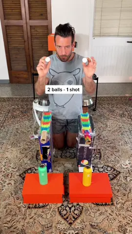 2 balls 1 shot 😀 #trickshot #trickshots