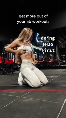 if you’re not doing this before your ab workouts, you’re missing out!! outfit @gymshark #gymgirl #gym #abworkout