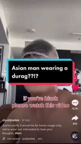 Asian man wearing a durag?!? @justjoelee #durag #BlackTikTok #cookoutrules #blacktitkok #blacktiktokcommunity