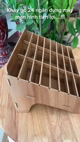khay gỗ 24 ngăn đựng máy màn hình linh kiện …!!!
