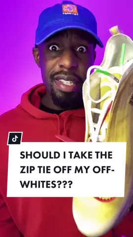 Reply to @blazin4real Should I take the zip tie off my Off-Whites??? 🤔 #sneakers #sneakerhead #offwhite #foryou