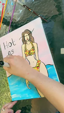 Paint my swimsuit from @we_are_hah with me ♻️ #swimwear #wearehah #startsomewhere #adultswim  #BombPopAwards #AsSceneOnTubi
