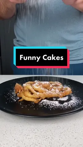 Funny Cakes Hacked #funnelcake #foodtiktok #kitchenhack #dessertrecipe