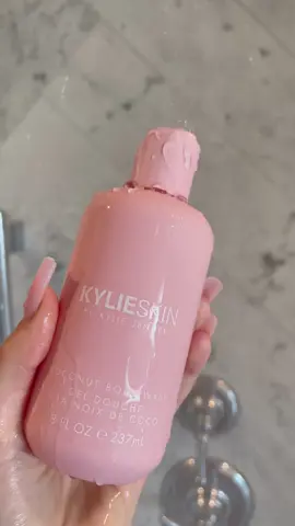 two more days till my new bath and body products drop on KylieSkin.com 🤍 my favorite body lotion now in our rose scent and my first body wash! 6.28