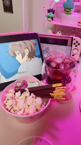 Popcorn🍿 for my anime night🌙💜 #kawaii #asmr #aesthetic #fyp #snack #kawaiilife #anime