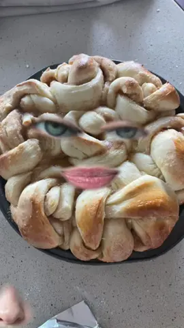 Got bored when I was making cinnamon rolls, so I made this #cooking #cinnamonroll #cinnamon #skit #baking #dough