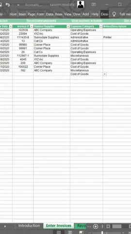 Easy accounting with our Accounts Payable Excel Template with smart tables and formulas #excel  #accounting