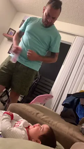 Destiny imitating her daddy! #funnybabies #tiktokbabies #fypシ #mibebesita #copyingdaddy