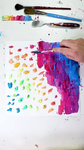 Smush the rainbow #painting #fyp #satisfying