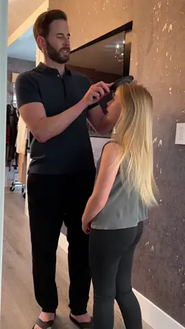 Never did I ever think I’d be the dad brushing his daughter’s hair but I wouldn’t trade it for the world. 🙏♥️ #dadlife