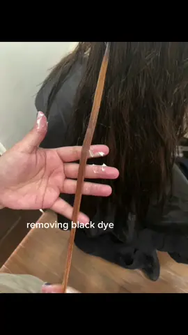 hair color for loisa andalio removing box dye hair first session❤️ #hairtransformation #hairgoals #fypシ #foryou #transformation