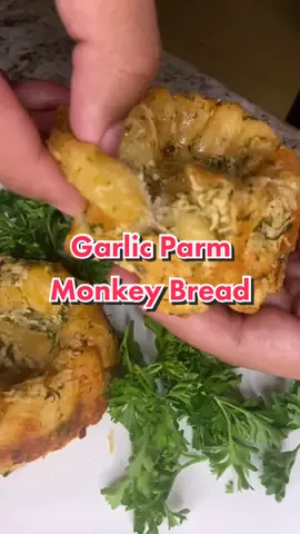 Garlic Parm Monkey Bread #viral #foryou #quickrecipe