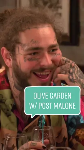 @postmalone takes Jimmy to Olive Garden to experience his favorite restaurant for the first time! #FallonTonight