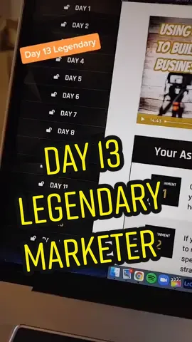 Day 13 recap and finding funds. #salesandmarketing #legendarymarketer #affiliatemarketing #makemoneyonline #sidehustle #selfemployed