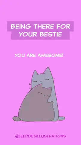 Being there for your bestie #cats #Love #support #MentalHealth #fyp #animation #foryoupage #friends