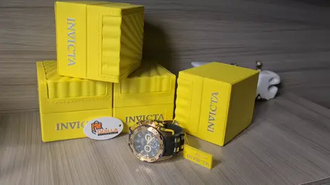 Invicta Pr Diver 22340, bañado en oro 18k, manilla en silicona, caja 50mm, Cristal zafiro sintetico, ventana de fecha y cronografos. #invicta
