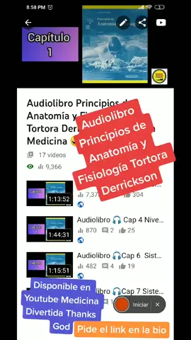 Audiolibro Medicina #estudiantedemedicina #audiolibromedicina #TortoraDerrikson #AnatomiaFusiologia #foryou #medicalstudent #medicina #audios