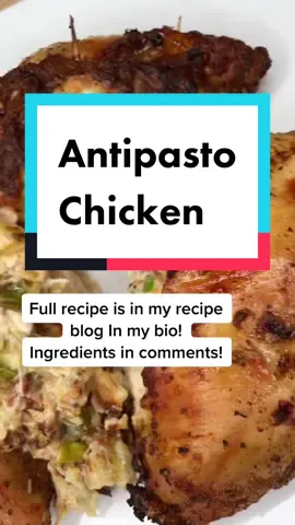 Antipasto Stuffed Chicken Breasts! #airfryerrecipes #antipasto #stuffedchickenbreast