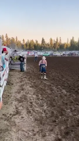 Imagine not riding the bull but somehow getting the most hurt (@kaytesullivan) #bullriding #fails #bullridingwrecks #bullridingchallenge