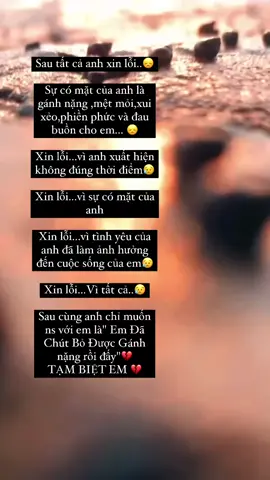 Xin lỗi...vì tất cả💔Tạm Biệt Em😥😥#codonriengminhtoi