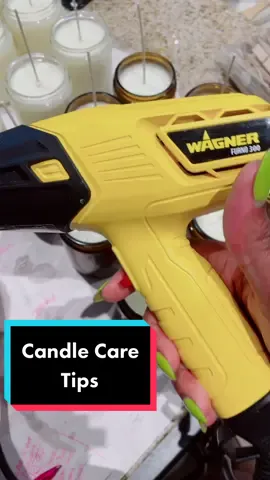 Here is how I fix the “ holes” in my candles…. #heatgun #DIY #candlecrafter #candlemaker #soyclub #marieshalo
