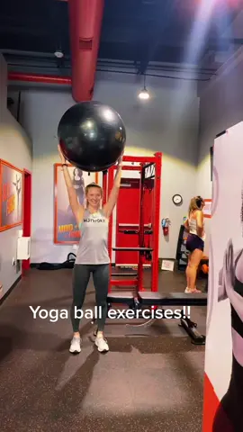 need some yoga ball exercise ideas? We’ve got you covered!! #workout #earntheburn #hotworx #icantstop #riseandgrind #fyp #doitforyou #gymlover #sauna