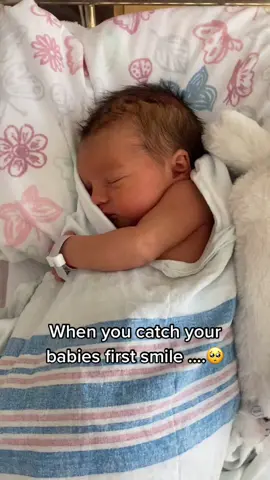 Levi, you will forever hold the key to my heart babygirl 🥺 #firstsmile #babysmiles #babylaughs #newborn #newbornbaby #cutestbabies #tiktokbaby #fyp