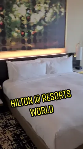 Checking out a room at Hilton in Resorts World! #lasvegas #vegas #vegastiktok #resortsworld #resortsworldlasvegas