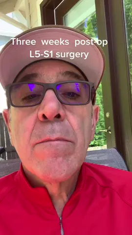 L5-S1 Spinal fusion surgery,  Three weeks post op.