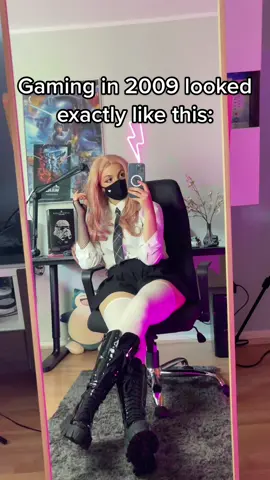 RGB = Faster Gaming! I’m part of the problem ;) #egirl #GamerGirl #gaming #thighhighs