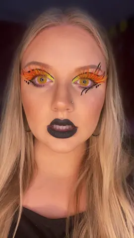 Honestly, I’m feeling these orange contacts & don’t want to take them out 🤣🥴 #FerragamoLetsDance #fyp #graphicliner #letsslaycosmetics #foryou