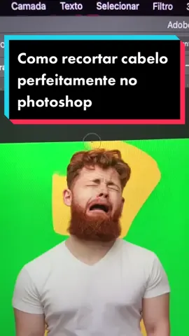 TUTORIAL: Como fazer o Recorte de cabelo.  Eu avisei que era rápido e fácil😉💜.  #tutorialphotoshop #design #socialmedia #designbr #tutorialps