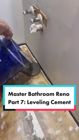 Was terrified cement was gonna seep through my floors if I missed a spot 😅 #bathroommakeover #bathroomremodel #homediy #homerenovation