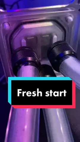 A fresh start to a #watercooling loop 💦 #triswift #techtok #liquidcooling #DIY #custompc