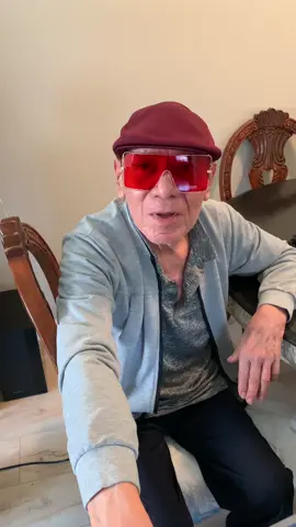Today he decided that he was going to talk in Spanish and put his “70’s” glasses on. Right after he said they are bitchen. Lol #dementiaawareness