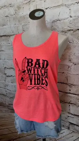 This tank will be up tonight! #kraftsbykeelz #badwitchvibes #halloween #fyp #thisishalloween #sublimation