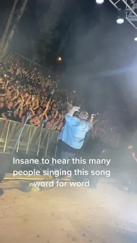 Insane to hear this many people sing this word for word — wow -