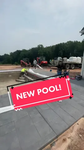 The pool finally has plaster. Tomorrow the water trucks are filling her up! #realestate #realestateinvesting #newconstruction