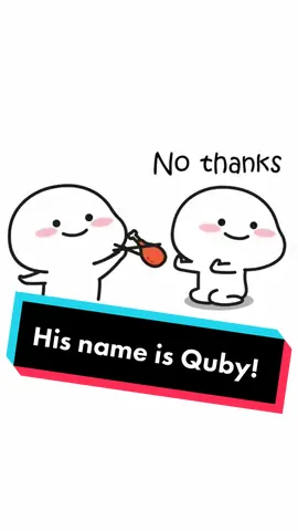 His name is Quby! Try our animated Quby keyboard and stickers! #quby #stickers #pentolstickers