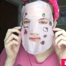 Hello kitty sheetmask from @thecremeshop this mask is soo cute and smells yummy like apples. #thecremeshop #hellokittysheetmask #maskingday