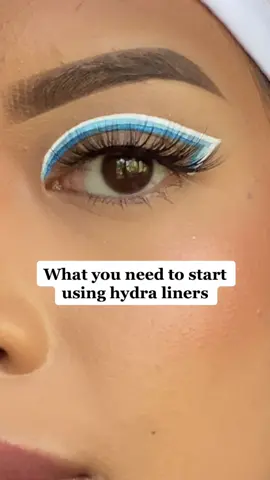 Hydraliners are easier to use than it looks 😩 #hydraliner #eyelinertutorial #eyelinerlook #wateractivatedliner #makeuptiktok