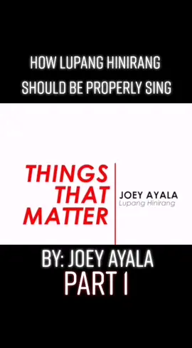 How Lupang Hinirang should properly sing (Part 1) By:Joey Ayala #JoeyAyala #SupportLocalArtist