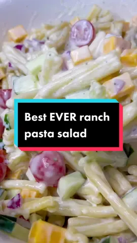 Summer southern comfort 💛 #ranchpastasalad #sidedishes #cookingtiktok #recipes #southerncooking #southernrecipes #pasta #pastasalad