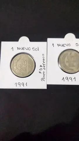 Variantes en monedas de UN NUEVO SOL 1991. Puntos Gruesos y Delgados.#coleccionista #BCRP #lima #tokio2020 #tokio #bicentenarioperu2021 #bicentenario