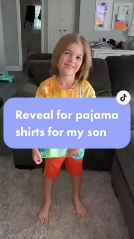 Reveal of his new pajama tees so he can be “comfy” #icedye #icedyereveal