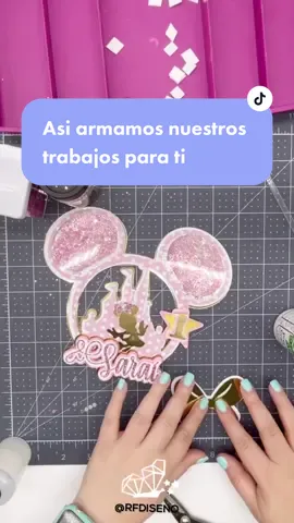 Detrás de cada arte final que llega a tus manos pasa por este hermoso proceso de armado. ¿Que te parece? #rfdiseno #minnieparty #tutoriales