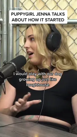 #puppygirljenna talks about how she started acting like a dog 🐶 @adam22 #nojumper #foryou #doggo